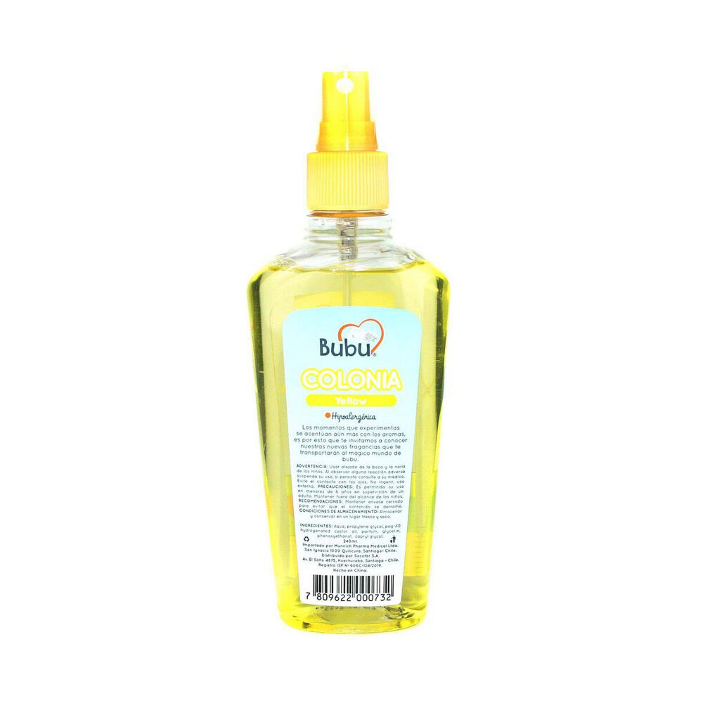 Bubu Colonia Para Bebe Yellow Hipoalergenica 240 Ml image number 1.0
