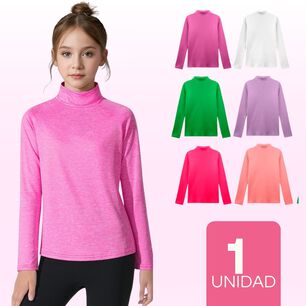 Camiseta Polera Polar Cuello Alto Beatle Ni&ntilde;a Primera Capa