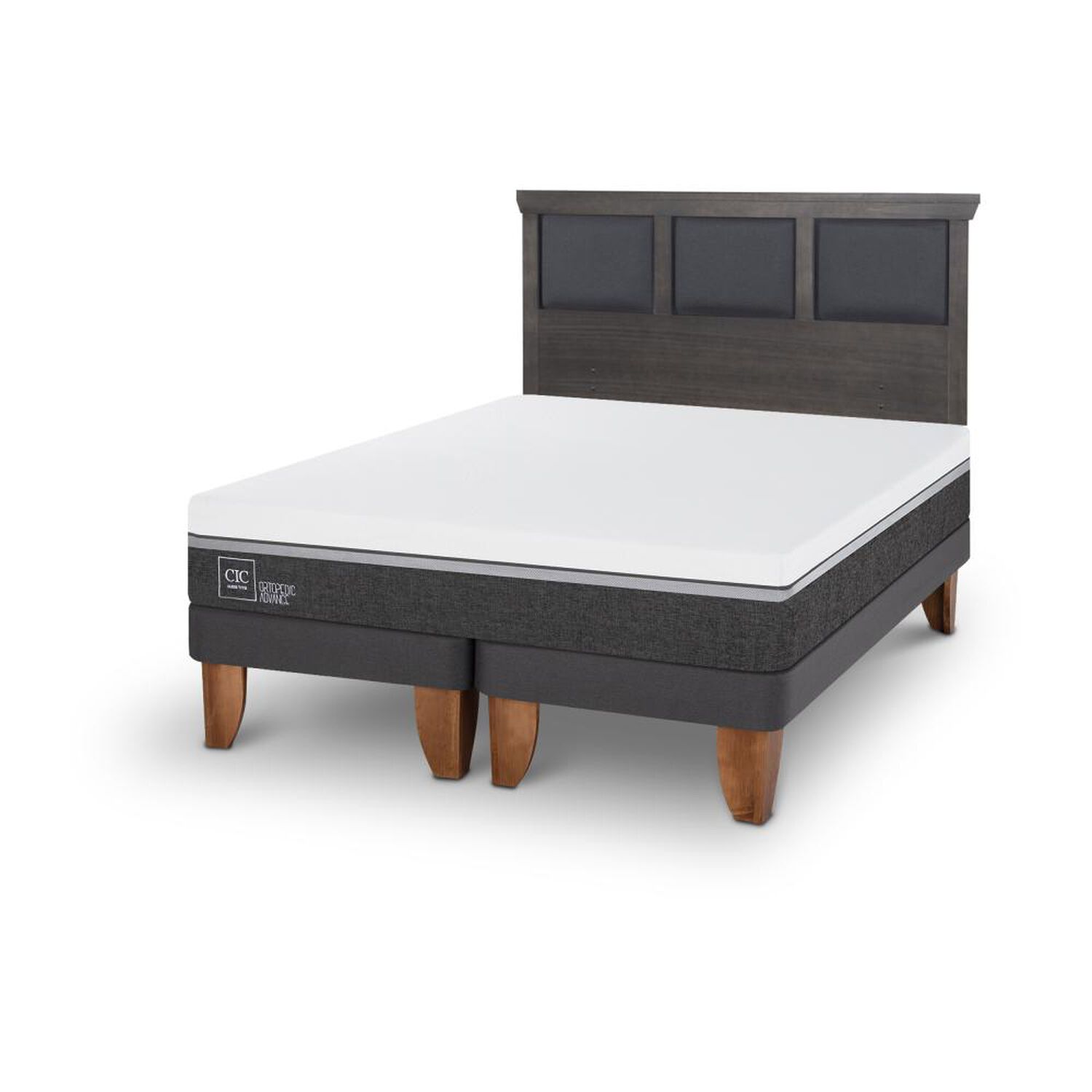 Cama Europea Cic Ortopedic Advance / King / Base Dividida + Respaldo image number 2.0