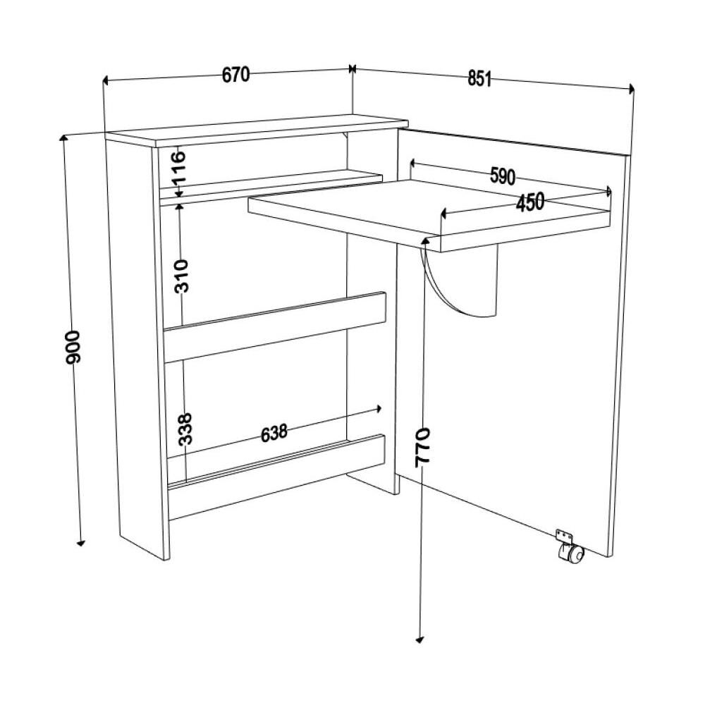 Escritorio Home Mobili Atlanta image number 5.0