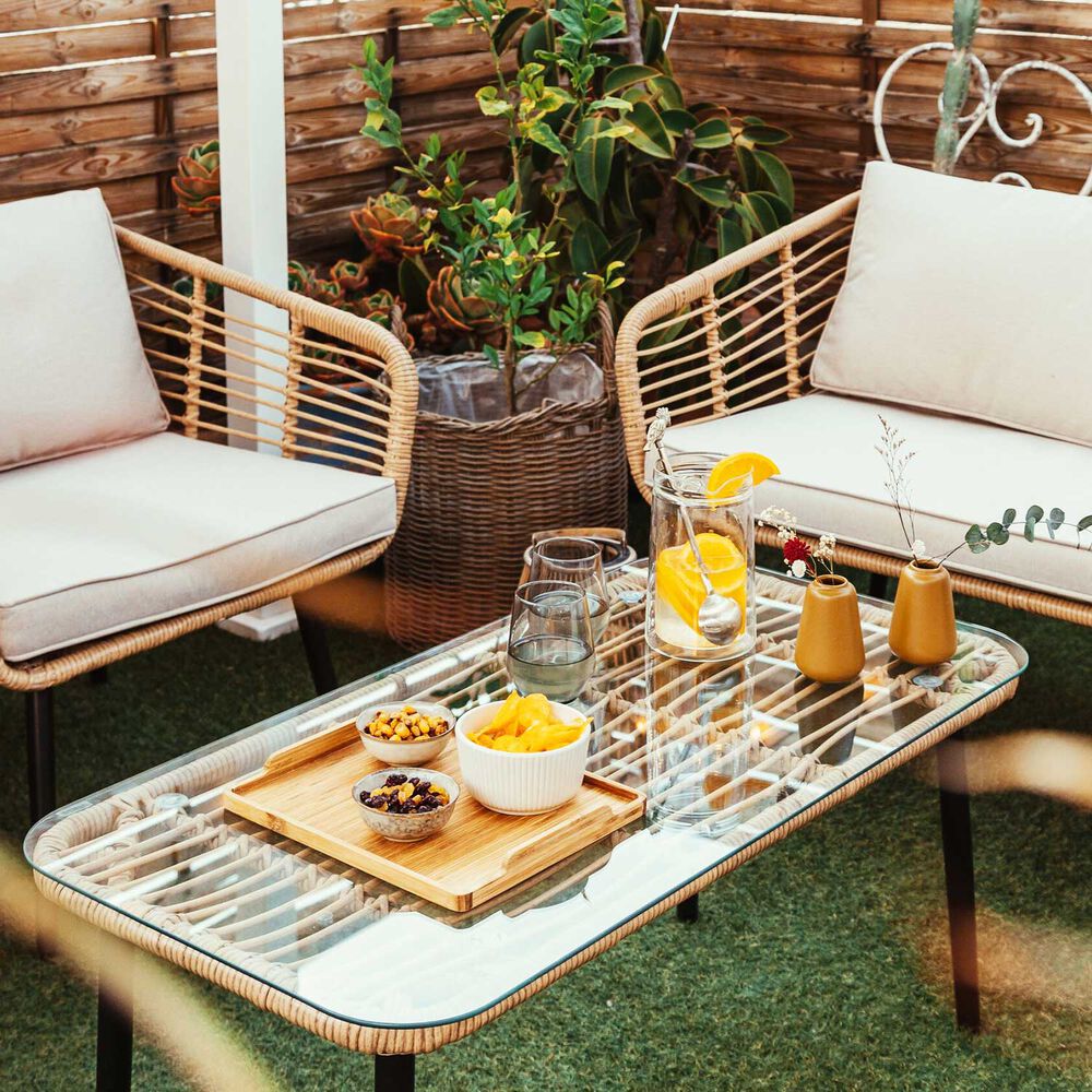 Juego Living Terraza Bali Coj&iacute;n Marfil 4 Pers image number 3.0