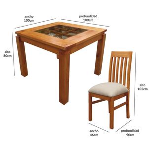 Juego De Comedor Almore Moscu / 4 Sillas