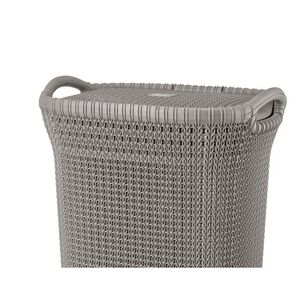 Cesto Canasto Para Ropa Khipu 60 Lts Con Tapa Color Taupe