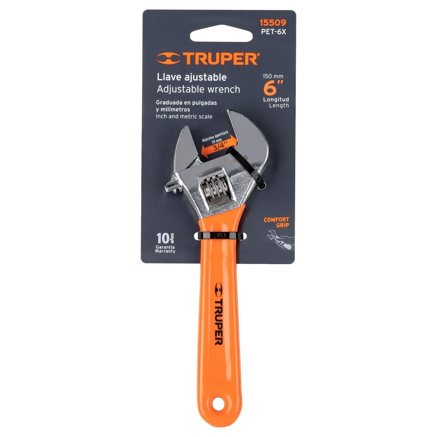 Llave Francesa Truper 6 Pet-6x image number 3.0
