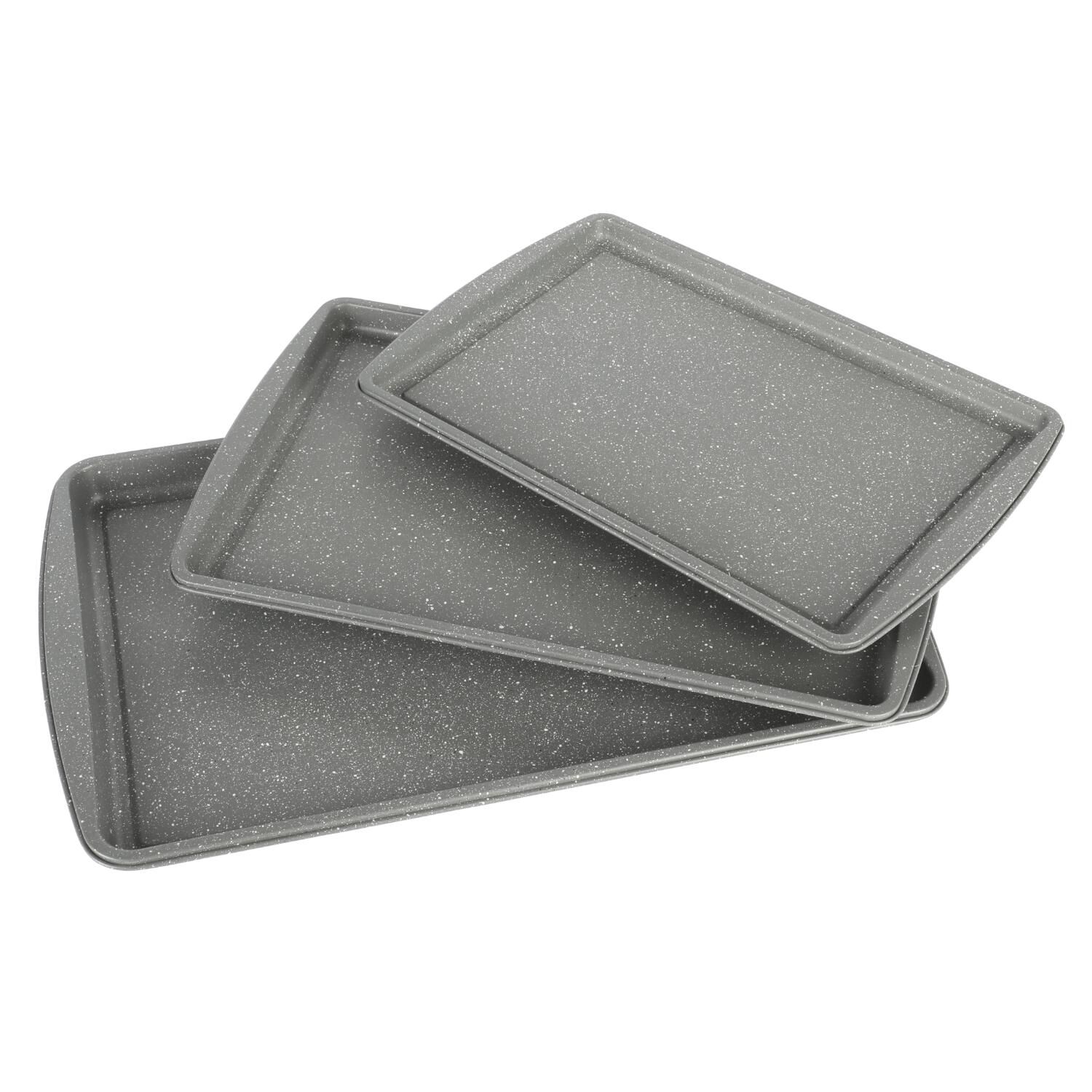 Set Bandejas Para Hornear Acero Al Carbono Antiadherente Greystone / 3 Piezas image number 4.0
