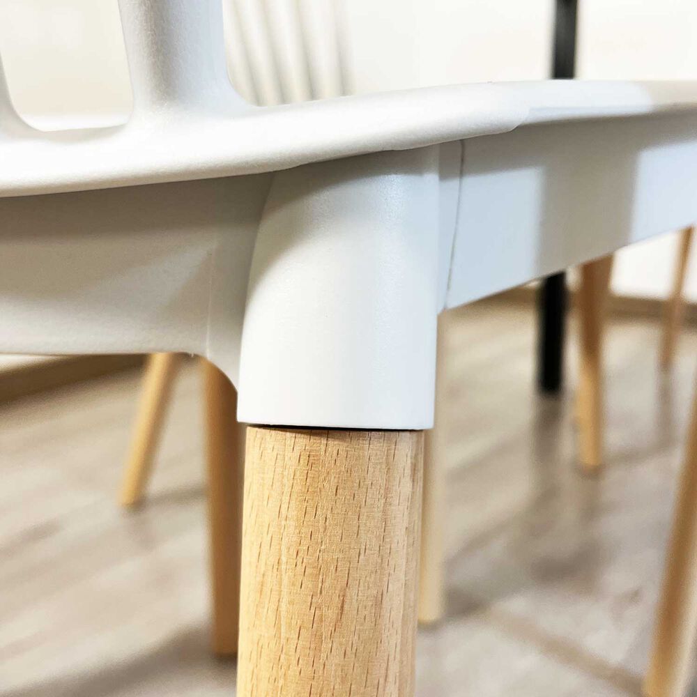 Juego De Comedor New York + 4 Sillas Windsor Blancas image number 2.0