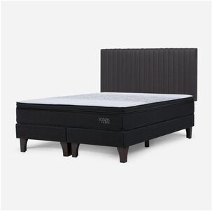Cama Europea Rosen Tempo / 2 Plazas / Base Dividida + Respaldo