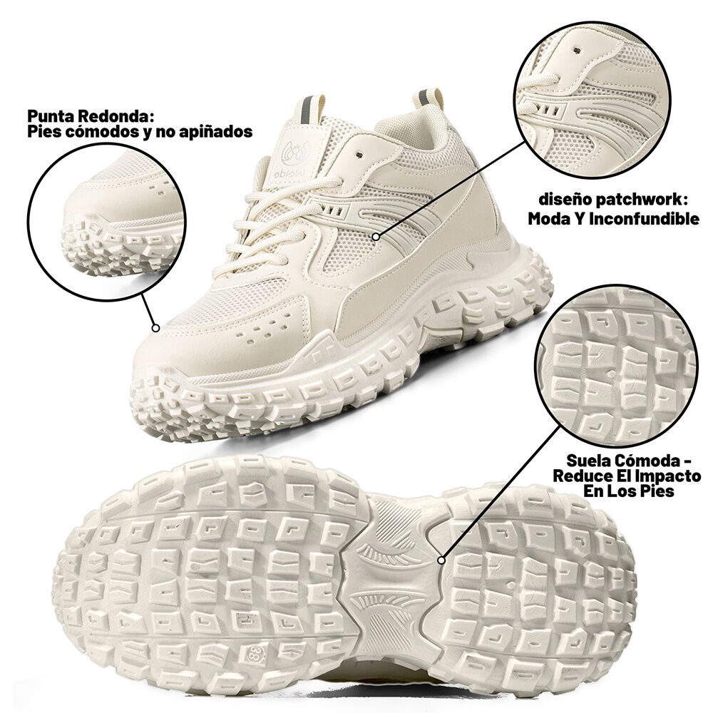 Zapatillas Beige Casual Mujer Weide Sl03 image number 6.0