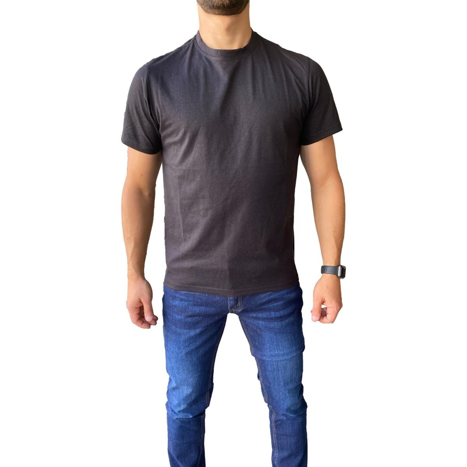 Polera Algod&oacute;n Negro Hombre image number 1.0