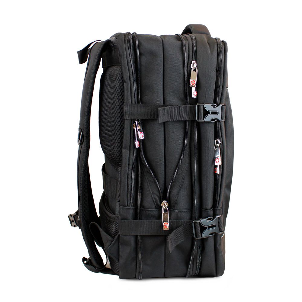 Mochila De Viaje Viral Plus Tipo Maleta Con Usb Swiss Bag Negra image number 6.0