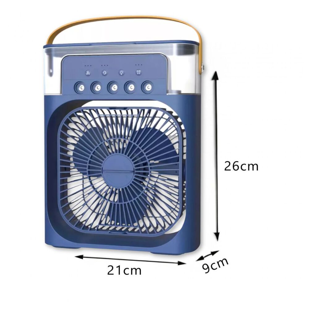Climatizador Portátil Frío 4 En 1 Ventilador Humificador Enfriador Lampara Led 220v Usb Azul image number 2.0