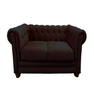 Sofa Florencia 2 Cuerpos Tela Velvet Chocolate