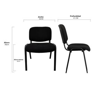 Silla De Visita Iso Confident Negra