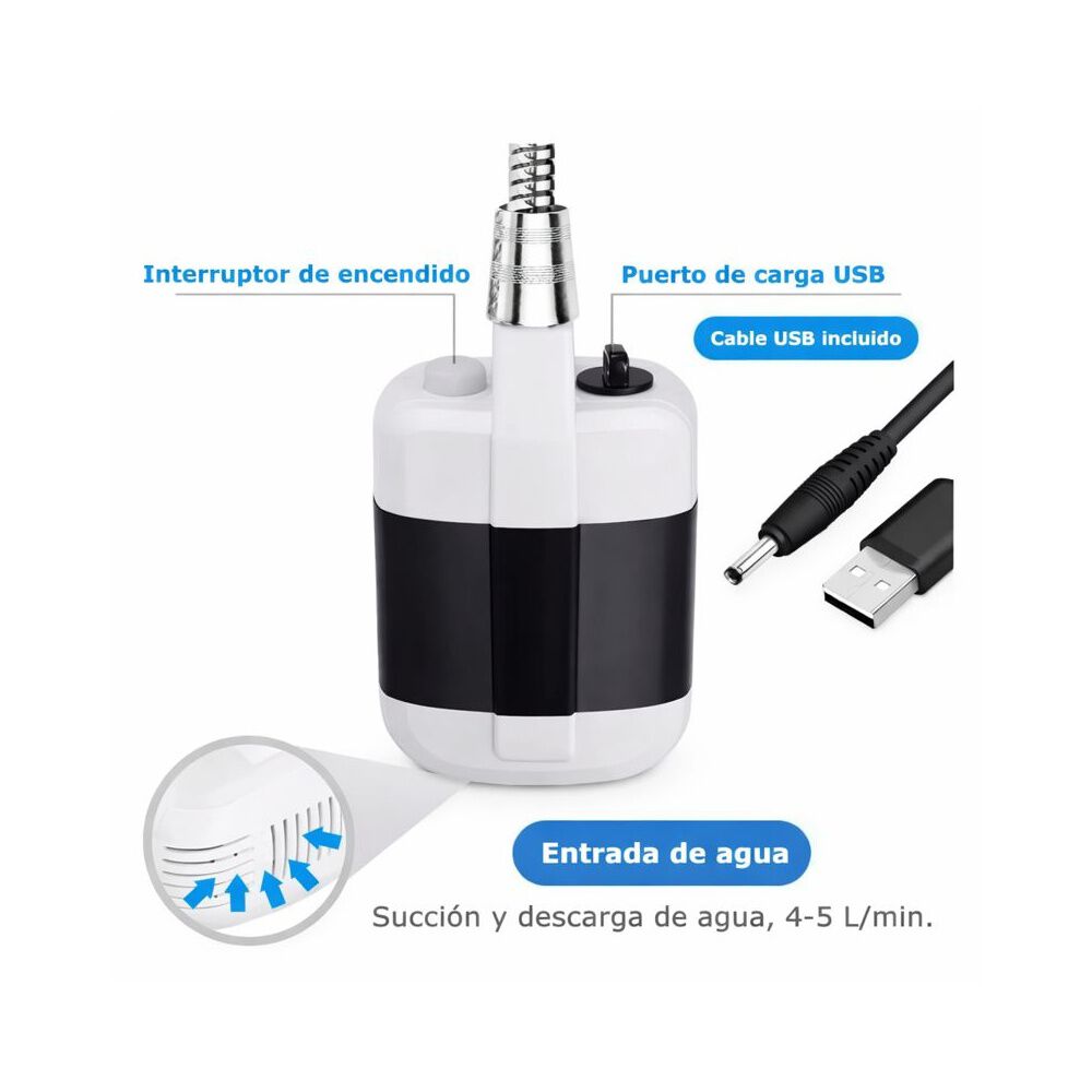 Ducha Regadera Port&aacute;til Recargable Para Exteriores Camping image number 2.0