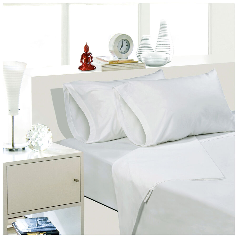 Sabana Unicolor Arthome 1 Plaza Color Blanco 144 Hilos image number 0.0