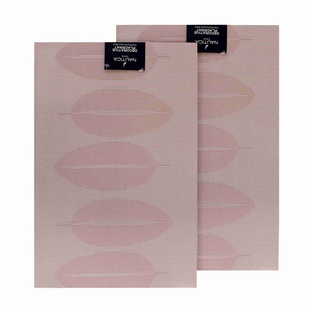 Pack 2 Individuales Nautica Home 45x30cm Reversible Hojas Rosa image number 4.0