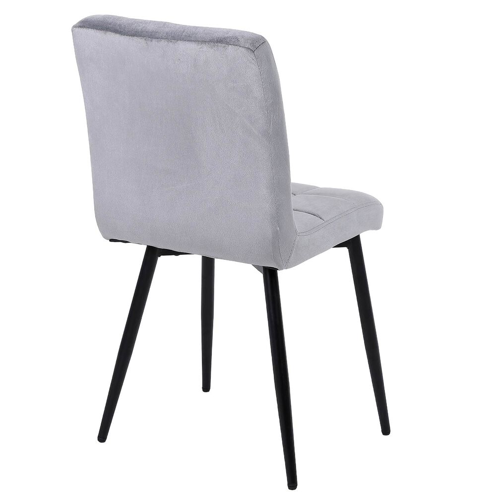 Pack De 4 Sillas De Comedor Modernas Novahus Velvet Gris image number 6.0