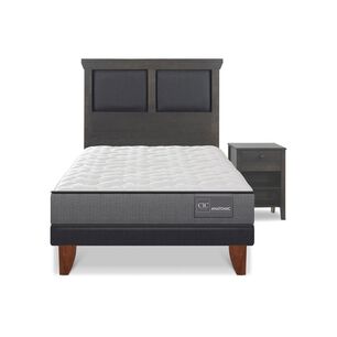 Cama Europea Cic Anatomic / 1.5 Plazas / Base Normal + Set De Maderas