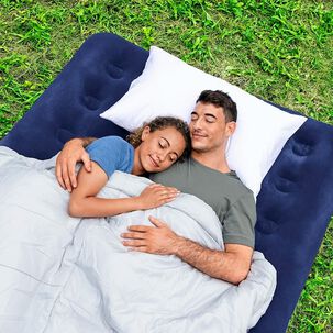Cama Colch&oacute;n Inflable Matrimonial Color Azul