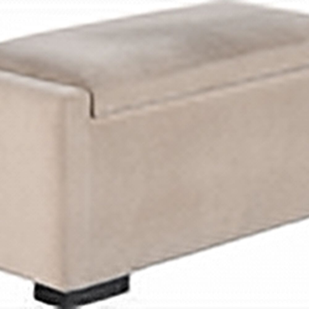 Banqueta Con Baúl Leyzy Beige Felpa 40x55x105 Cm Máxima Design image number 1.0