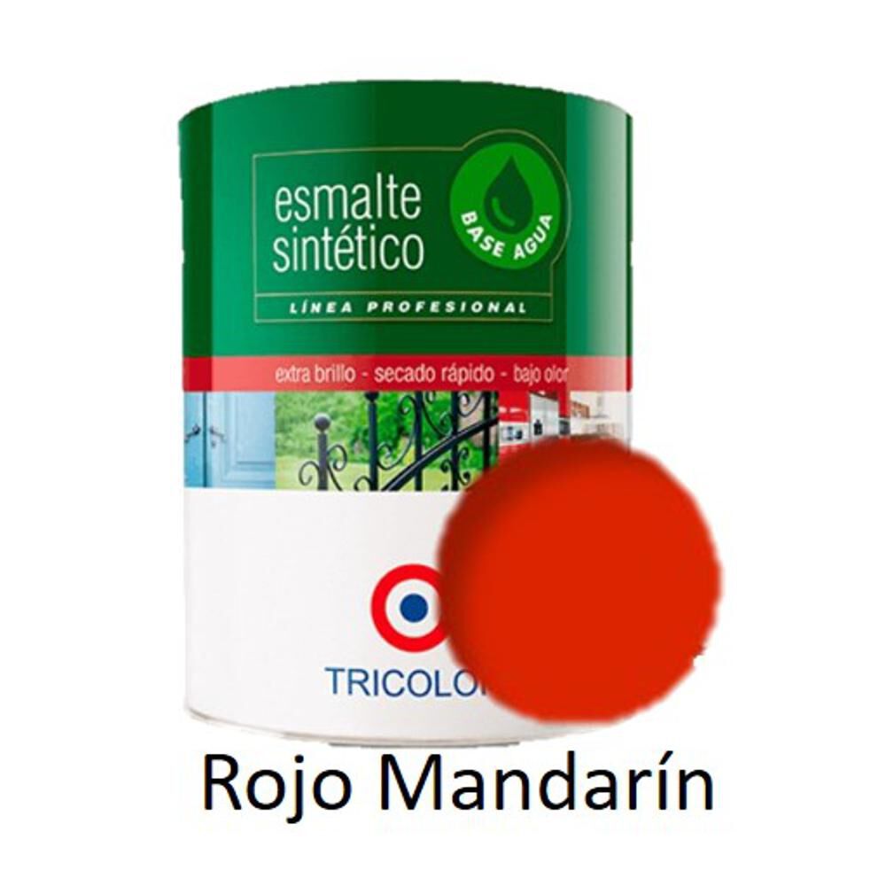 Esmalte Sintetico Base Agua Profesional 1/4 Gl (945ml) Rojo Mandarín - Tricolor image number 0.0