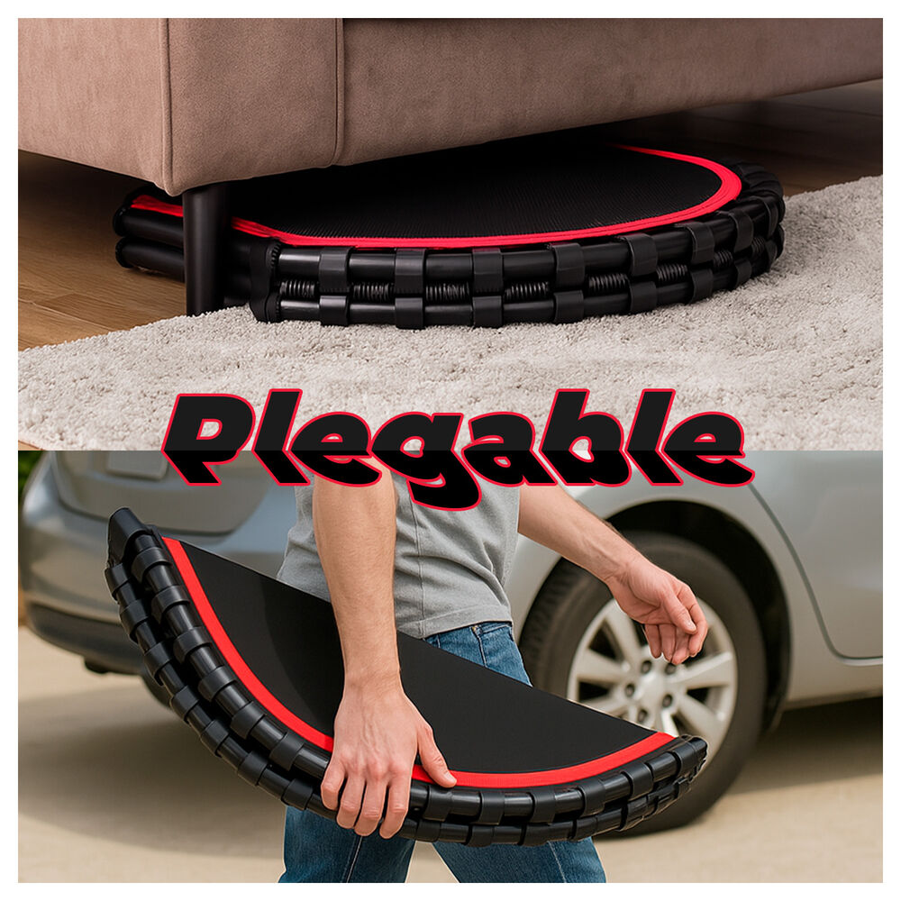 Trampol&iacute;n Fitness Plegable Con Ligas 100cm Para Saltos Y Cardio image number 2.0
