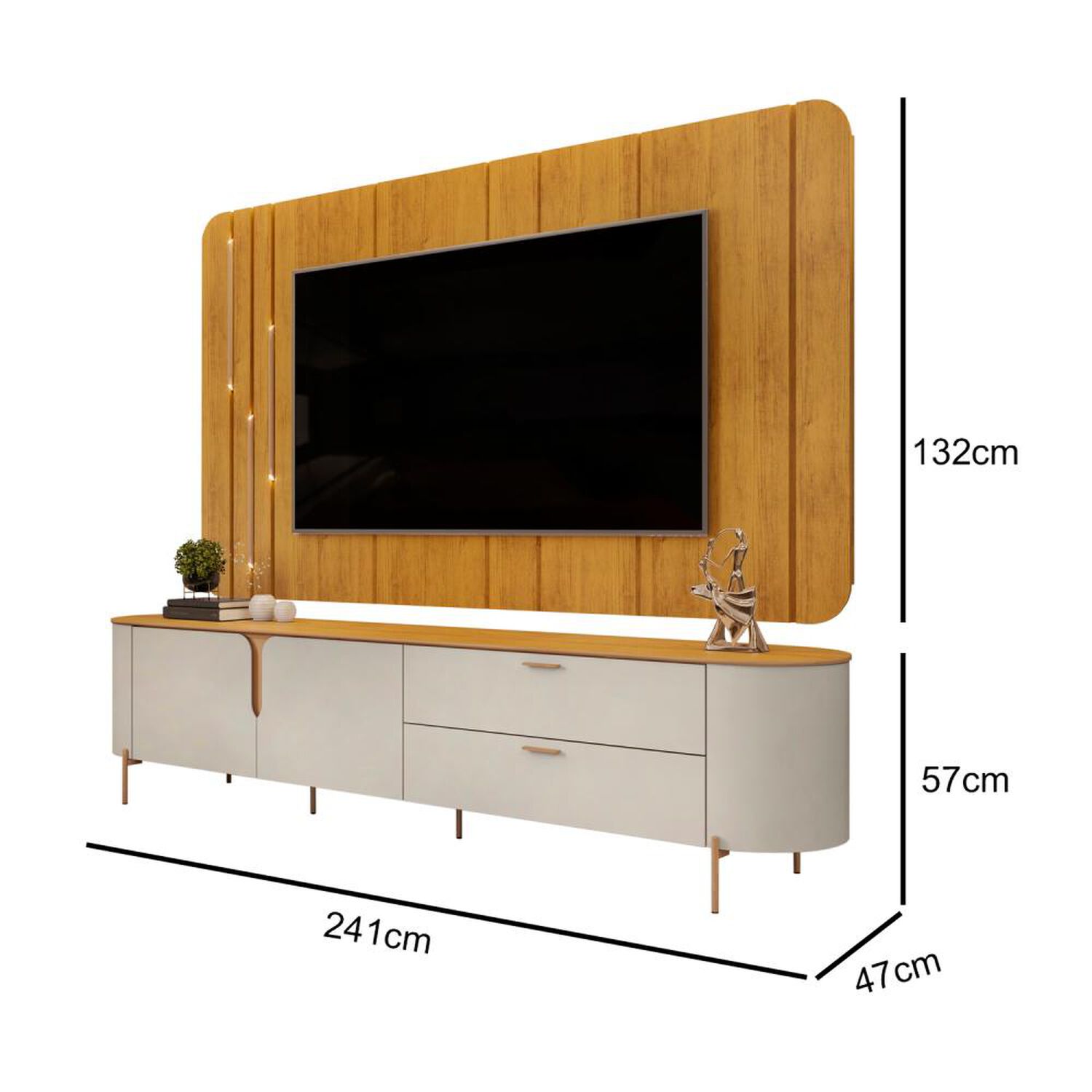 Home Tv Di Poretti Celine / 2 Puertas / 2 Cajones image number 2.0