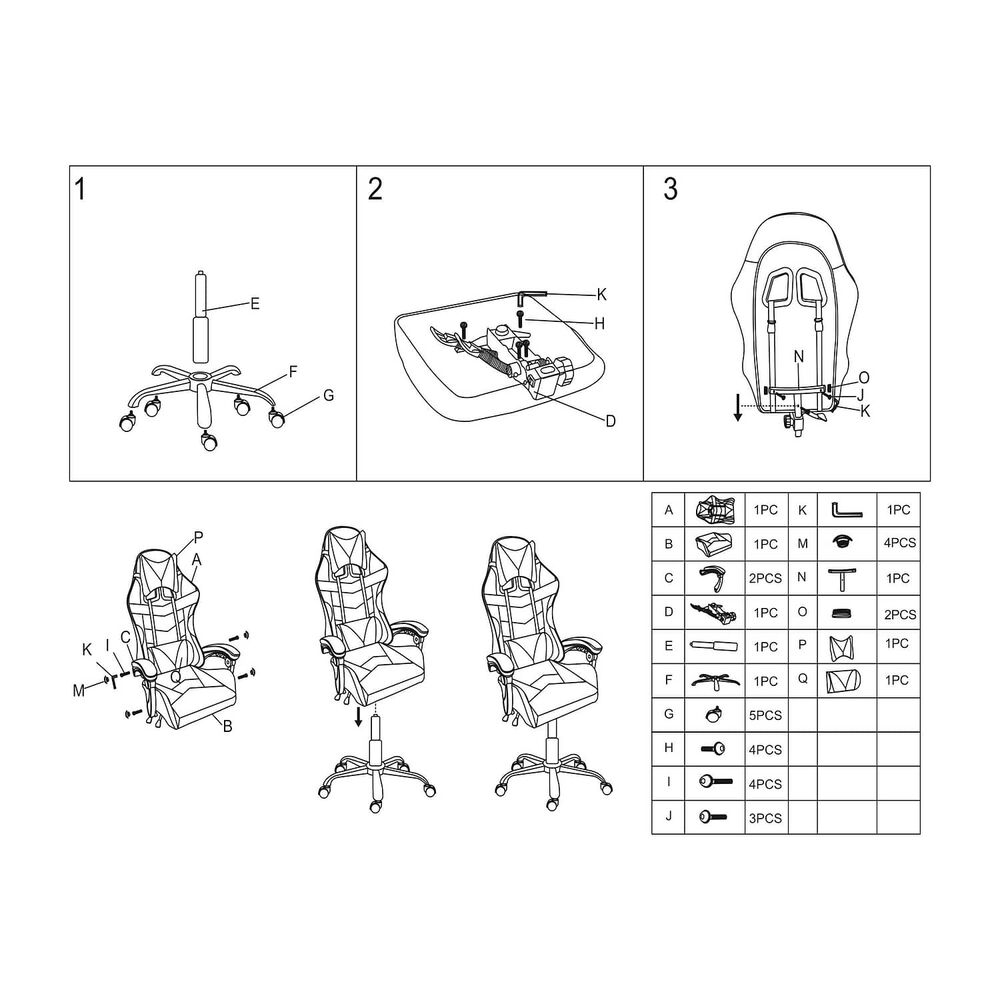 Silla Gamer Pro Tokio Ergonomica Reclinable Color Negro Bmg-17b Arthome image number 6.0