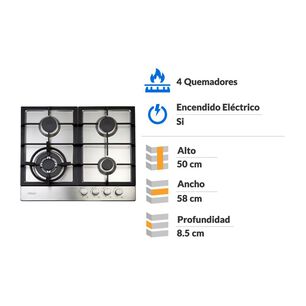 Encimera A Gas FDV Design 60 2.0 BUT / 4 Quemadores