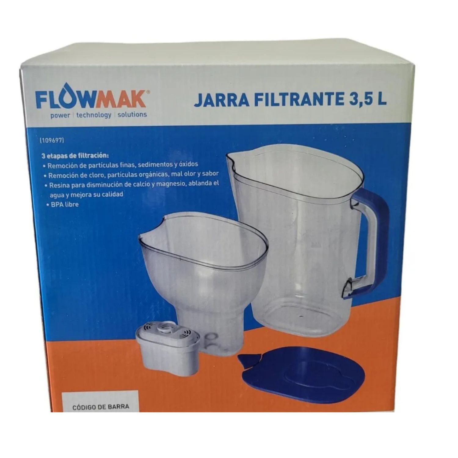Jarro Purificador De Agua 3,5l Con Filtro-flowmak image number 4.0