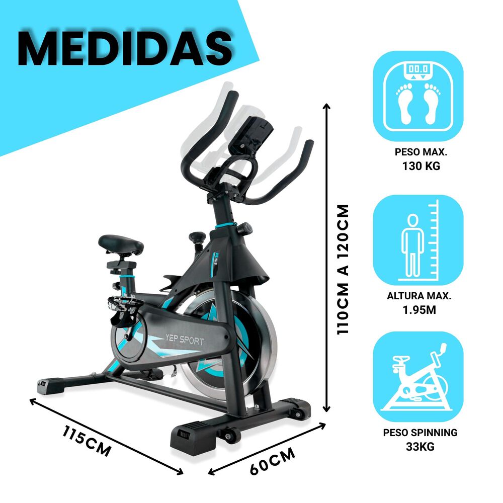 Bicicleta Spinning Pro 14 Kg Disco 1016-3 image number 2.0
