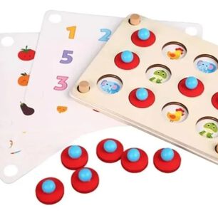 Juego Memorice De Madera Montessori Tarjetas Intercambiables