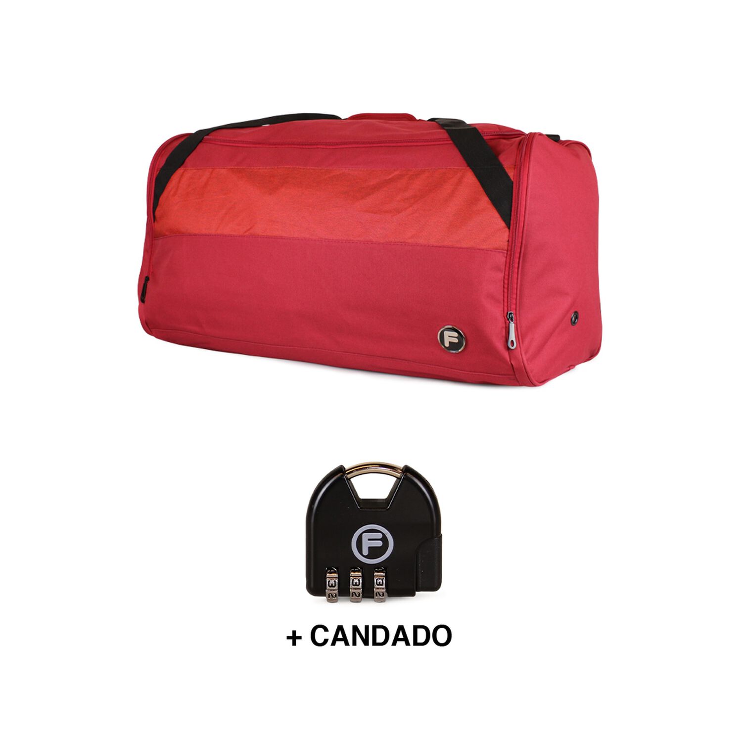 Bolso De Viaje Con Ruedas Kross L 131 Lts Rojo + Candado F image number 1.0