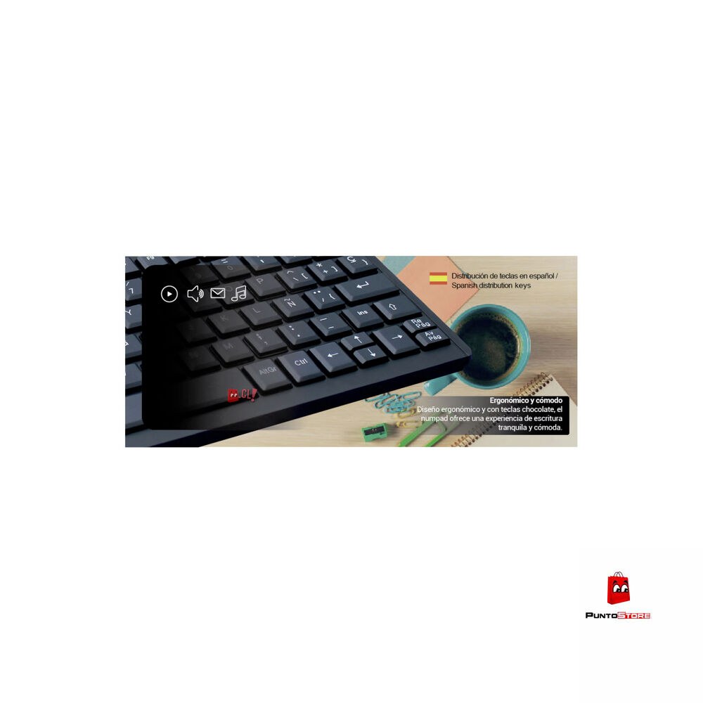 Teclado Pc Slim Usb Español Square Slim 250 - Ps image number 1.0