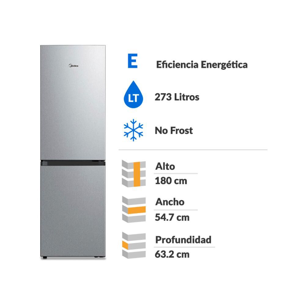 Refrigerador Bottom Freezer Midea MDRB379FGF50 / No Frost / 273 Litros / E image number 1.0