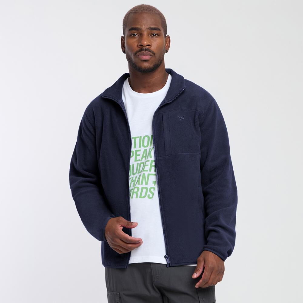 Poler&oacute;n Deportivo Liso Regular Cuello Alto Hombre Wetland image number 0.0