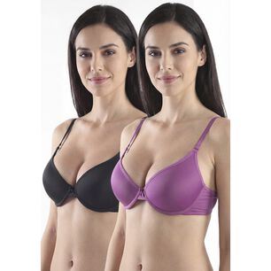 Pack 2x Sosten Push Up Microfibra P250.022-mor Kayser