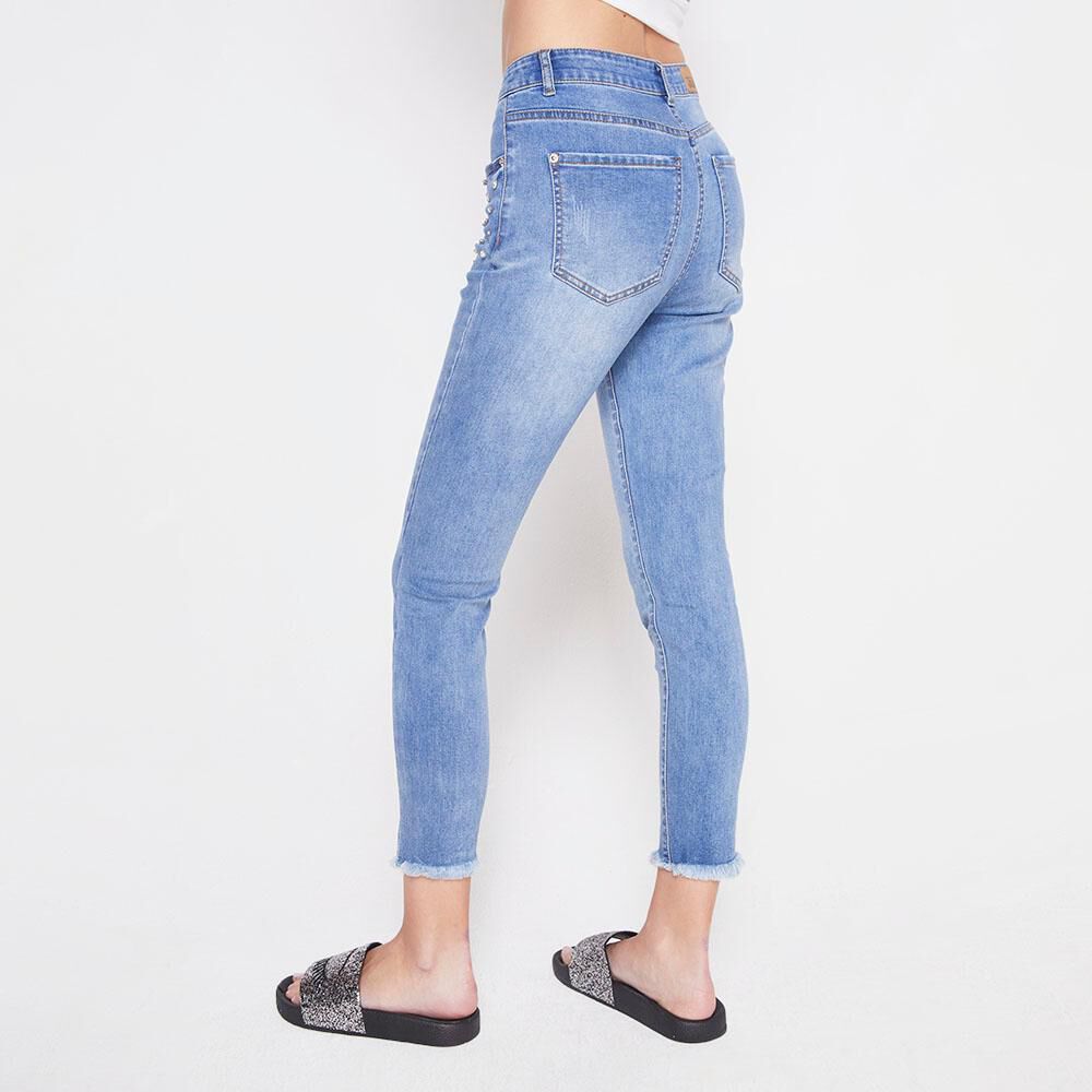 Jeans Mujer Tiro Alto Skinny Brillos Freedom image number 2.0