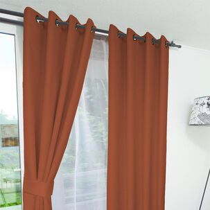 Set De Cortinas Doral Rustico Argolla