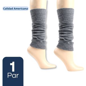 Polaina Escolar Acr&iacute;lica Gris Ni&ntilde;a 1 Par