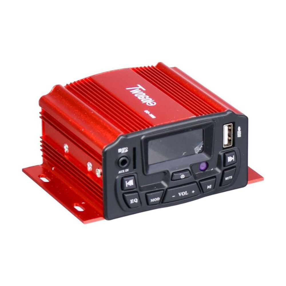 Amplificador De Moto Alarma Bluetooth Usb Control 2x25w 12v image number 1.0