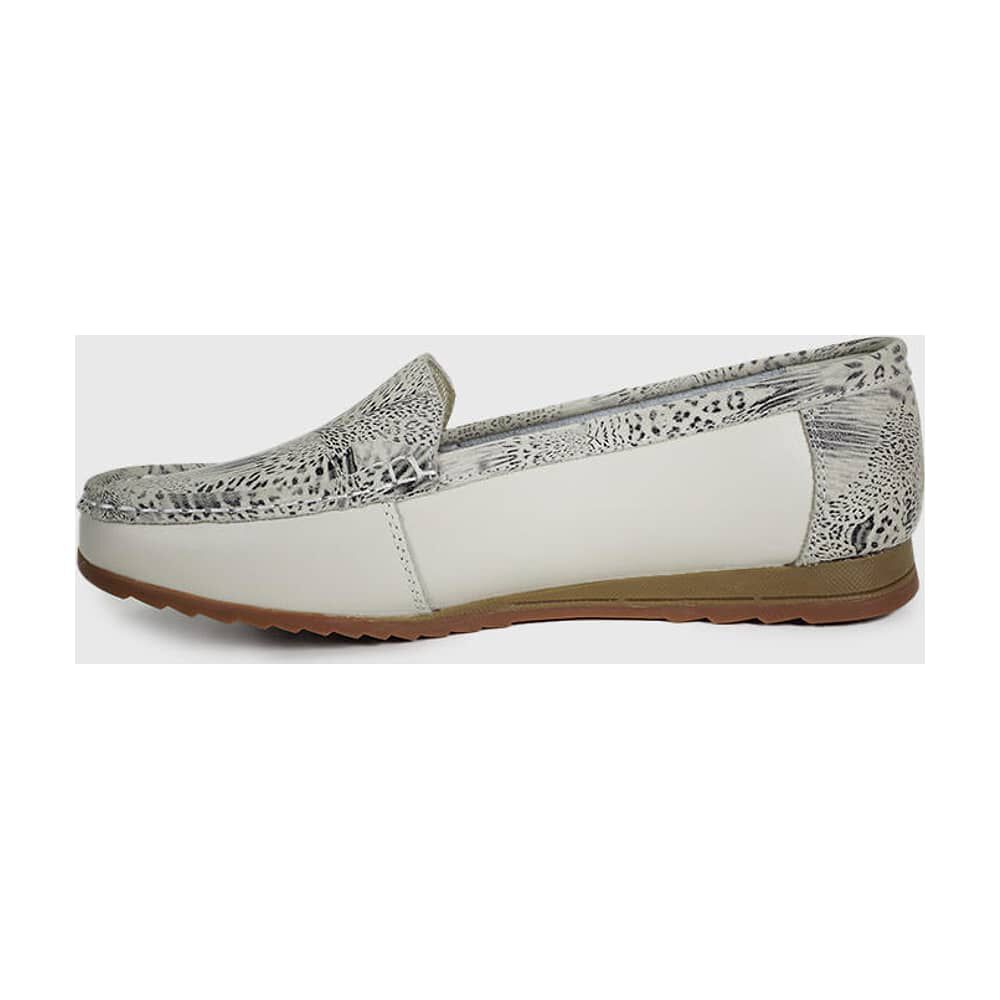 Mocas&iacute;n Cuero Ethel Blanco image number 5.0