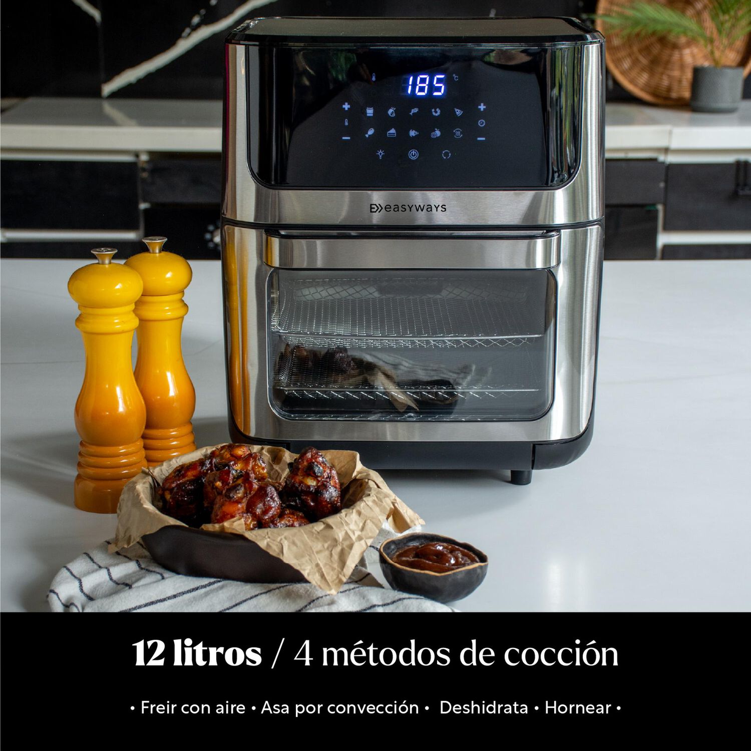 Freidora De Aire Horno Air Fryer Plus Lite 12 L Easyways image number 2.0