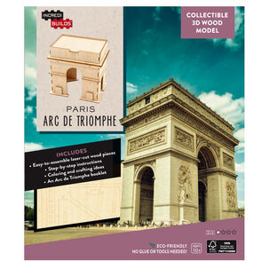 Paris: Arc De Triomphe - Libro Y Modelo Para Armar 3d-madera