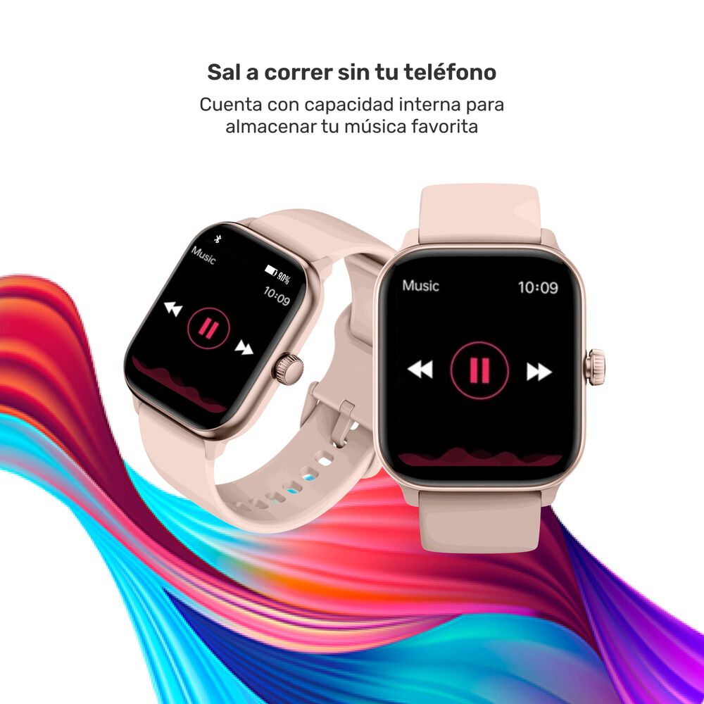 Reloj Smartwatch Music Rhythm X10 Pink 41mm image number 4.0
