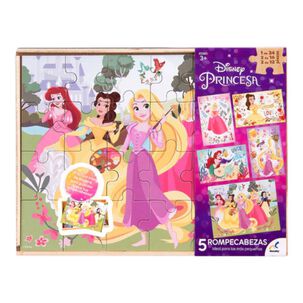 Juego De Mesa Disney Puzzle 5 En 1 Princesas