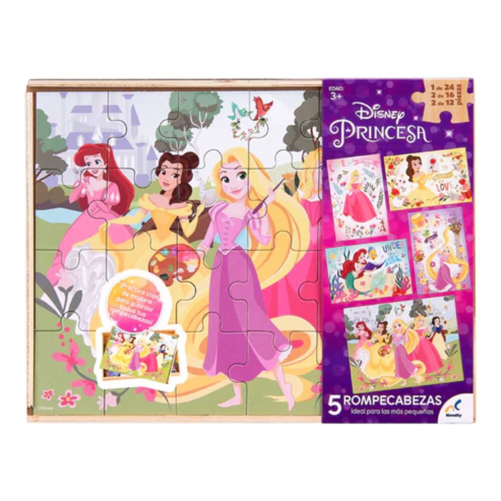 Juego De Mesa Disney Puzzle 5 En 1 Princesas image number 0.0