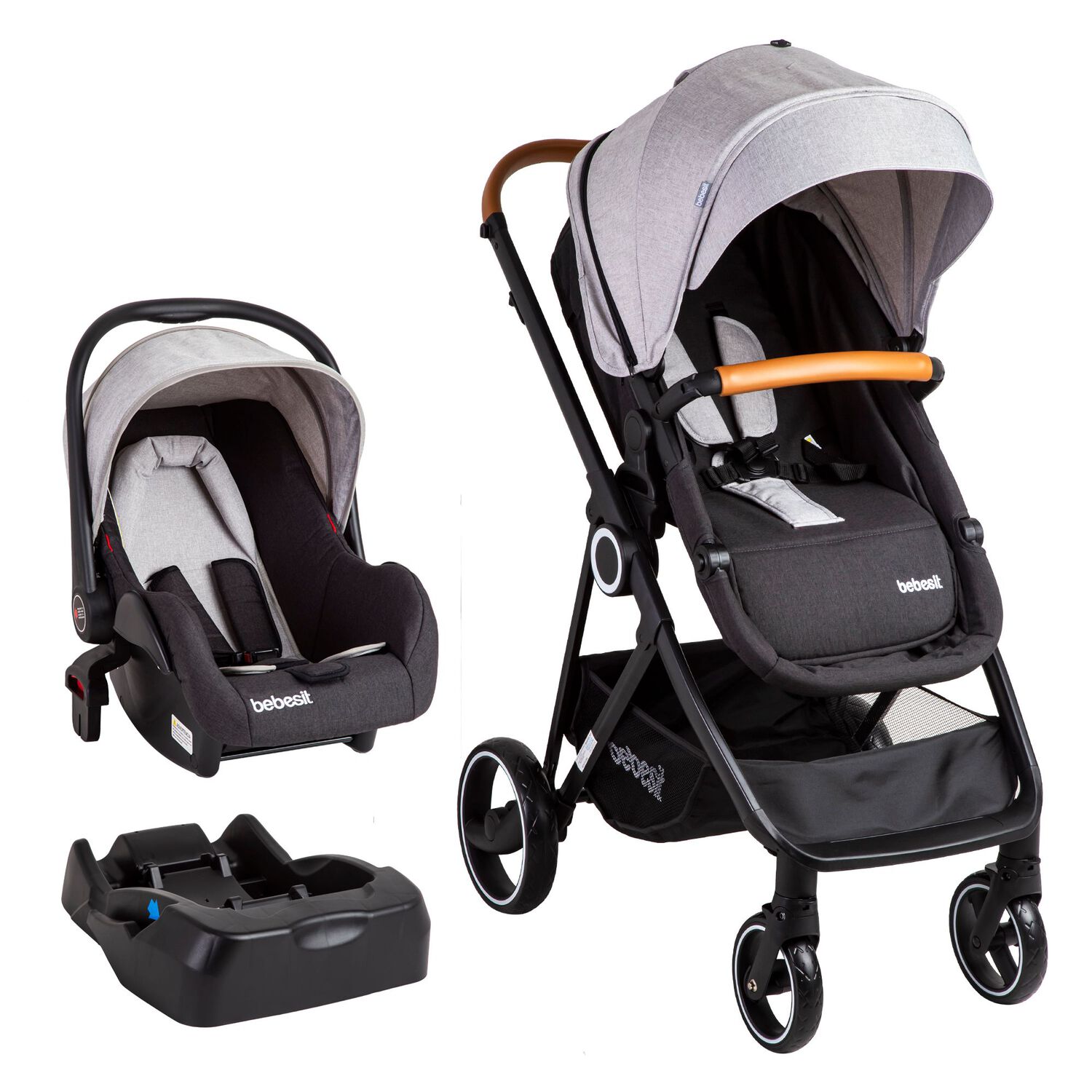 Coche Cuna Travel System Cosmos Gris image number 0.0