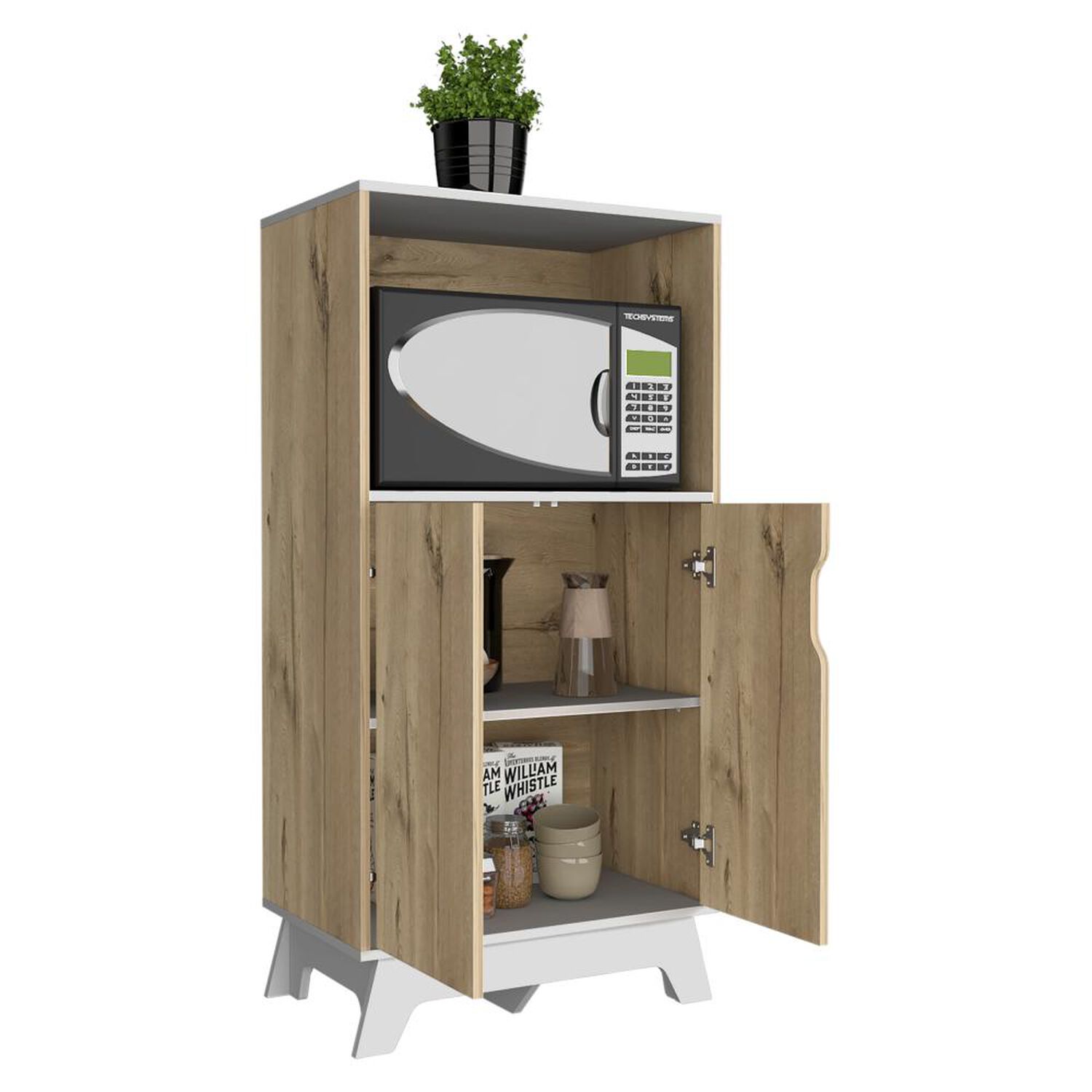 Mueble Microondas Tuhome Microondas Bi Color / 2 Puertas image number 2.0
