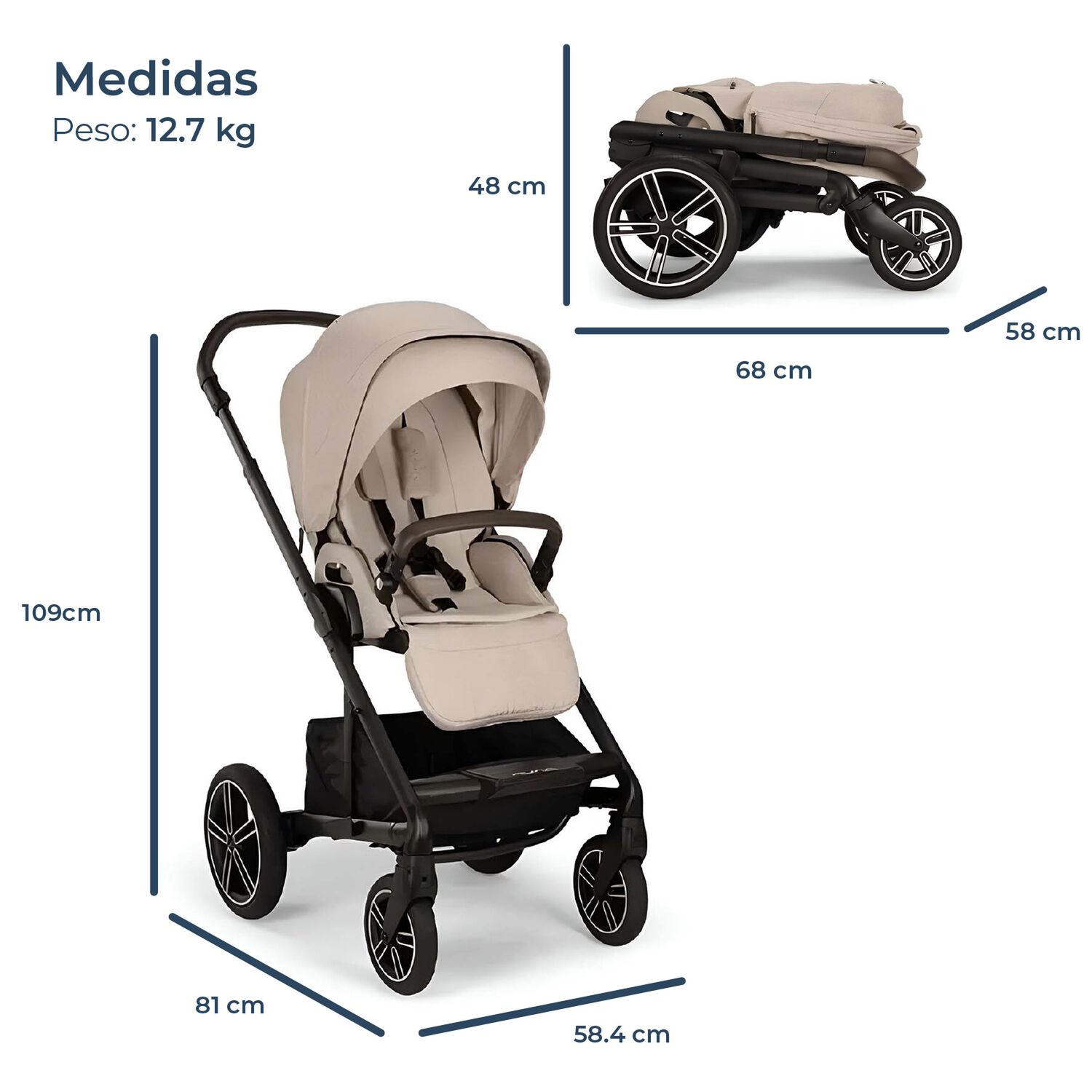 Coche Paseo Mixx Next Biscotti Nuna image number 5.0